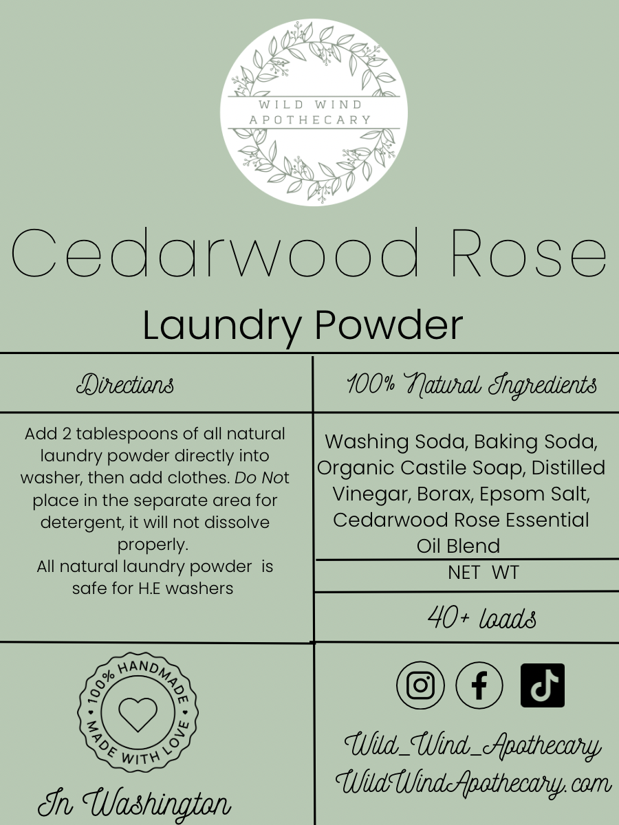 Cedarwood Rose Laundry Powder